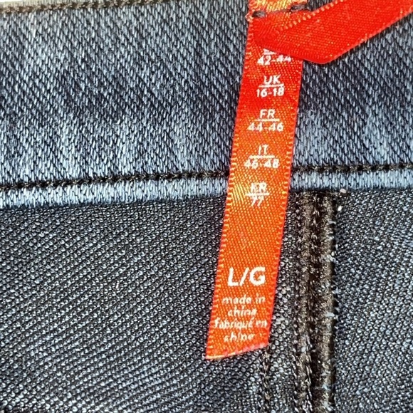 SPANX Jean-ish Ankle Leggings Twilight Rinse Dark Lined Pants 20018R Size L - Picture 8 of 11